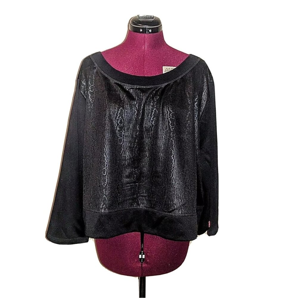 Sophie Theallet for Livi Active Sweatshirt Womens Size 22/24 Black Crop Pullover